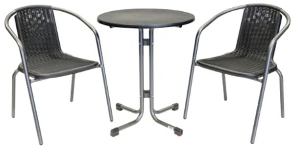 Balkonmöbel-Set Emilia 3-teilig Balkon Set Gartenmöbel Set Sitzgruppe Tisch
