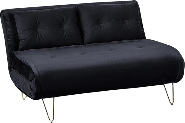 Wohnzimmer Set VESTFOLD Schwarz Samtstoff Bild 5