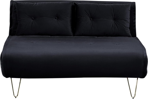 Wohnzimmer Set VESTFOLD Schwarz Samtstoff Bild 4