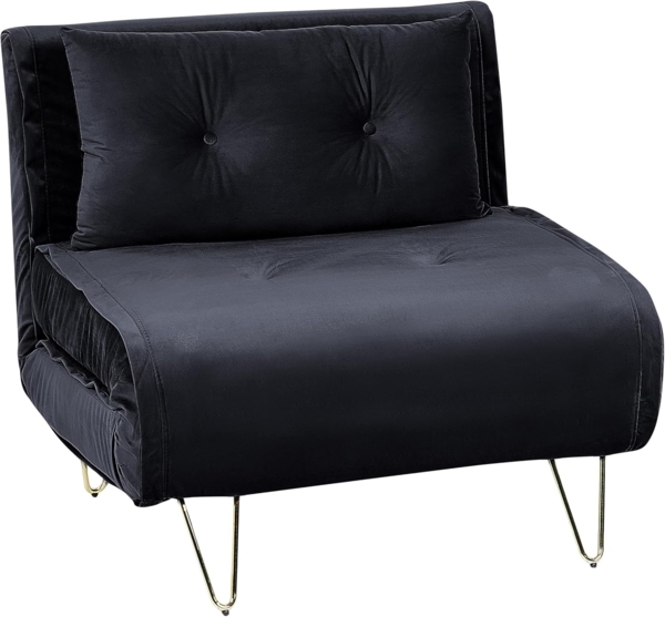 Wohnzimmer Set VESTFOLD Schwarz Samtstoff Bild 8