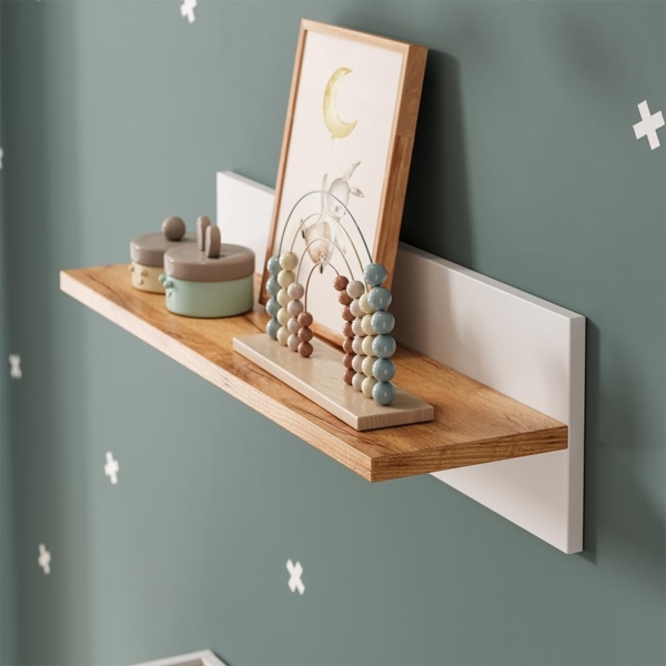 Wandregal Kinderzimmer Malia Weiß/Artisan 70x20 cm Vitalispa Bild 4