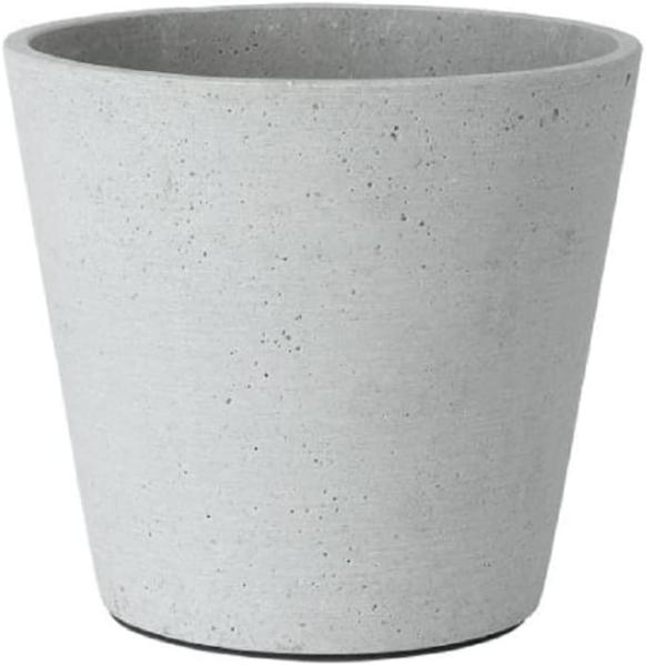 blomus COLUNA Pflanzgefäß, Hellgrau, Polystone, H 16. 5 cm, Ø 18 cm, 65735