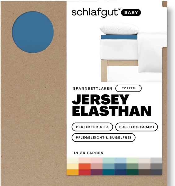 Schlafgut Spannbettlaken EASY Jersey Elasthan Topper, Jersey, Gummizug: rundum, (1 Stück), MADE IN GREEN by OEKO-TEX®