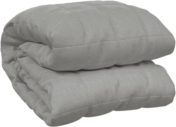 vidaXL Gewichtsdecke Stoff, 1 x Gewichtsdecke, Hellgrau, 122x183 cm, Baumwolle, 5 kg