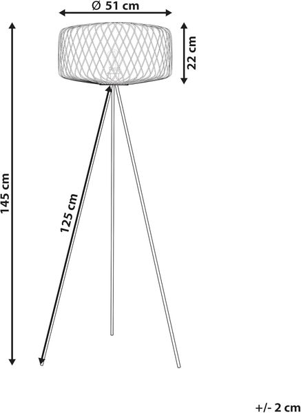 Stehlampe JAVARI Bambusholz Schwarz Bild 3