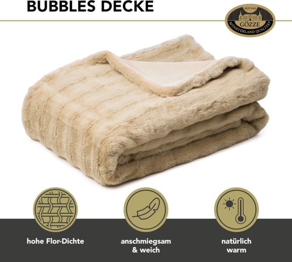 Wohndecke Decke 3D - Bubbles, Gözze, Jacquard gewebte Decke in 3D Optik Bild 2