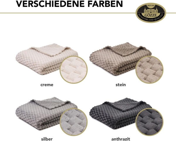 Wohndecke Decke 3D - Bubbles, Gözze, Jacquard gewebte Decke in 3D Optik Bild 7