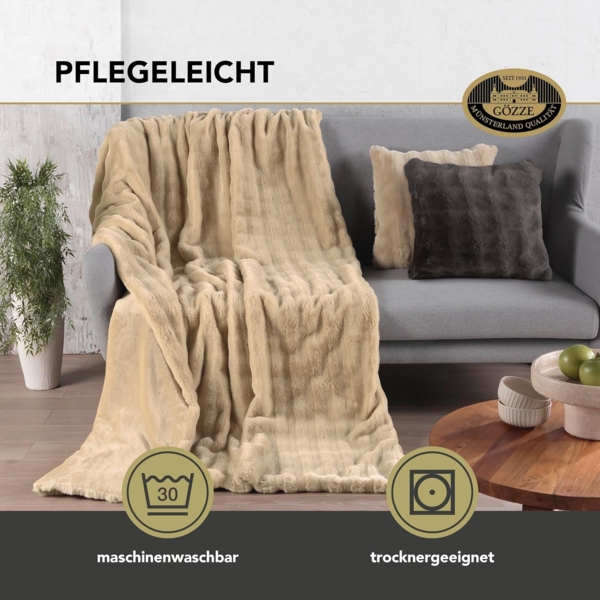 Wohndecke Decke 3D - Bubbles, Gözze, Jacquard gewebte Decke in 3D Optik Bild 4