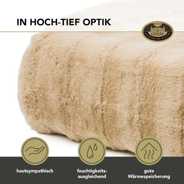 Wohndecke Decke 3D - Bubbles, Gözze, Jacquard gewebte Decke in 3D Optik Bild 3