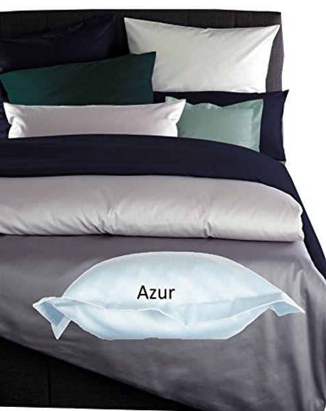 Curt Bauer Uni Mako-Satin Bettwäsche|140x200 cm + 70x90 cm| azur