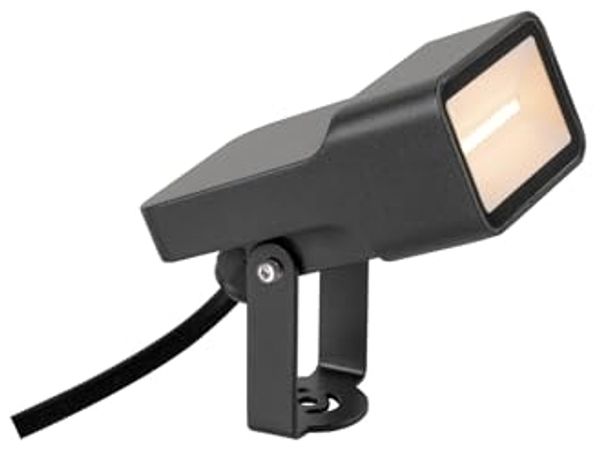 SLV SYNA WIDE, Erdspiessleuchte, 2200 K, 115°, IP65, eckig, schwarz - Strahler (Outdoor)