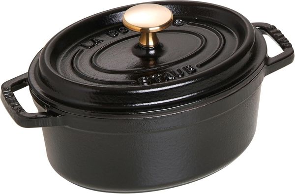 Staub La Cocotte Cocotte 17 cm, oval, Schwarz, Gusseisen