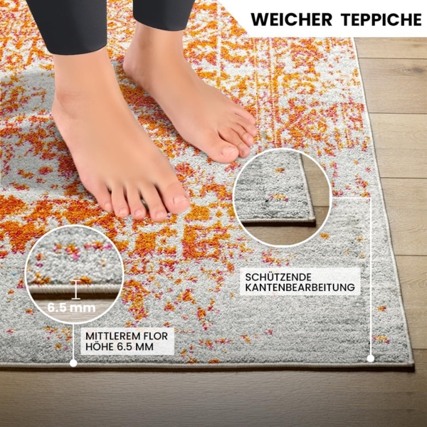 Surya LENA Teppich Orange 120 cm 170 cm 120x170 cm Bild 4