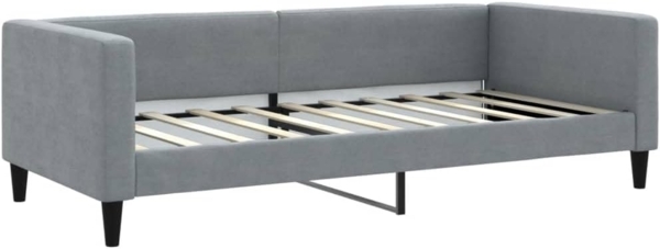 vidaXL Tagesbett Hellgrau 90x190 cm Stoff 353993