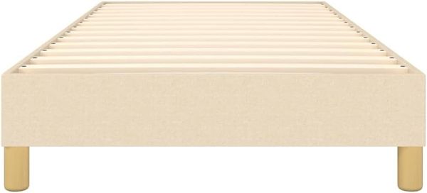 vidaXL Polsterbett, Stoff, 25,0 cm, Creme, 80x200 cm, Natur Bild 6