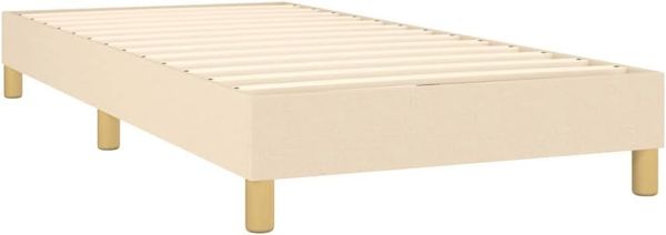 vidaXL Polsterbett, Stoff, 25,0 cm, Creme, 80x200 cm, Natur Bild 5