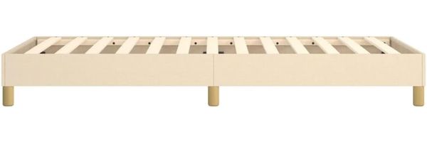 vidaXL Polsterbett, Stoff, 25,0 cm, Creme, 80x200 cm, Natur Bild 7