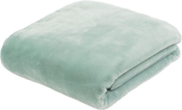 Premium Cashmere Kuscheldecke Tagesdecke Wohndecke 130x170 cm - Aqua