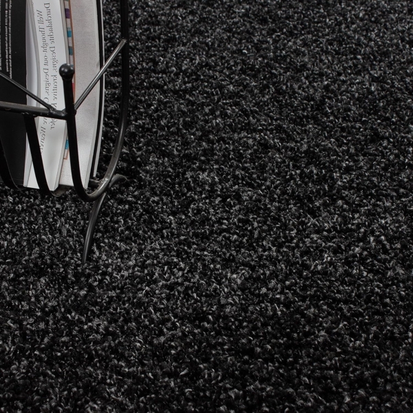 HomebyHome Teppich Rund Hochflor 120 cm Rund - Shaggy Runder Teppich Wohnzimmer Anthrazit Extra Weich und Flauschig - Waschbarer Langflor Teppiche für Schlafzimmer, Küche, Flur - Carpet, Halı, Kilim Bild 5