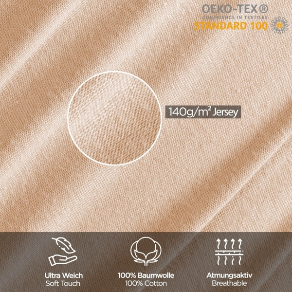 Livessa 2er Set Kissenbezug 40x40 aus%100 Baumwolle Jersey Stoff - Verdeckter Reißverschluss, Kopfkissenbezug 40x40 cm, Kissenhülle, Ultra weich und atmungsaktiv, Oeko-Tex Zertifiziert Bild 6