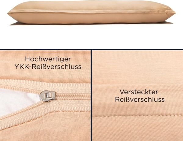 Livessa 2er Set Kissenbezug 40x40 aus%100 Baumwolle Jersey Stoff - Verdeckter Reißverschluss, Kopfkissenbezug 40x40 cm, Kissenhülle, Ultra weich und atmungsaktiv, Oeko-Tex Zertifiziert Bild 5