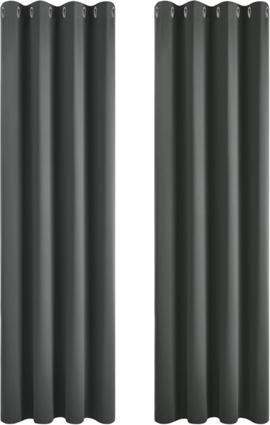 Deconovo Verdunkelungsvorhang Kälteschutz Gardinen Schlafzimmer Kälteschutzvorhang Blickdicht, 229x117 cm(HöhexBreite), Dunkelgrau, 2er Set