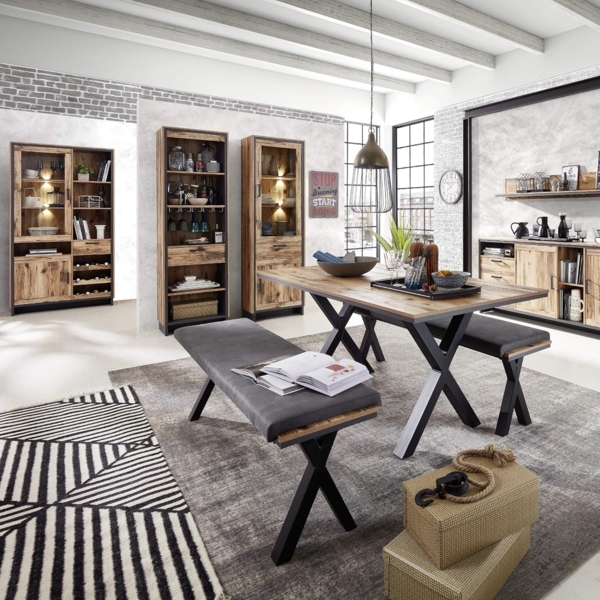 Regal PRATO 05 Alpine Lodge Nb., mit 5 offenen Fächern und 1 Schubkasten Bild 3