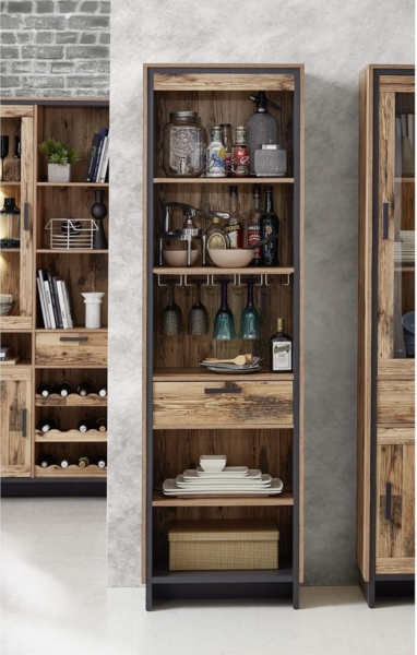 Regal PRATO 05 Alpine Lodge Nb., mit 5 offenen Fächern und 1 Schubkasten Bild 2