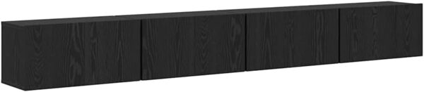 vidaXL TV-Schrankset 4 pcs Schwarz Eichen-Optik 60 x 30 x 30 cm 3393571