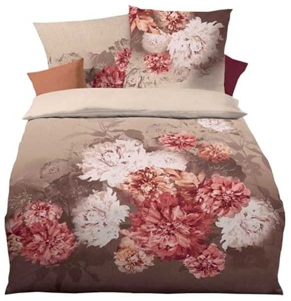 Kaeppel Bettwäsche Kaeppel Mako Satin Bettwäsche 2 tlg. 135x200cm Flamenco Mocca Braun, Mako-Satin, 2 teilig, Kuschelbettwäsche für besonders romantische Stunden Bild 4