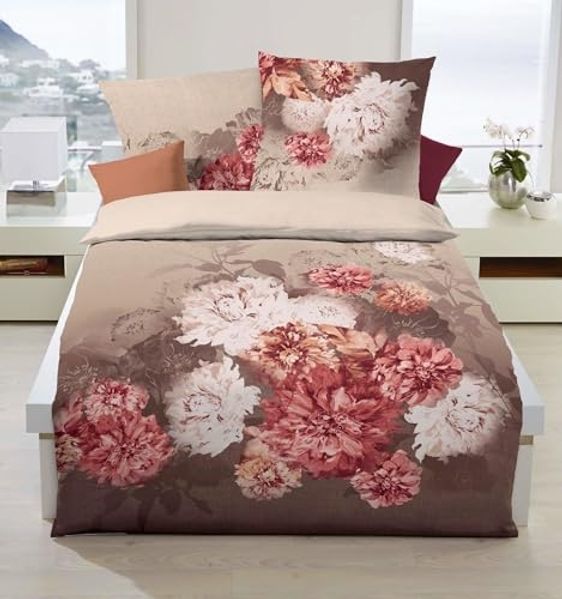 Kaeppel Bettwäsche Kaeppel Mako Satin Bettwäsche 2 tlg. 135x200cm Flamenco Mocca Braun, Mako-Satin, 2 teilig, Kuschelbettwäsche für besonders romantische Stunden