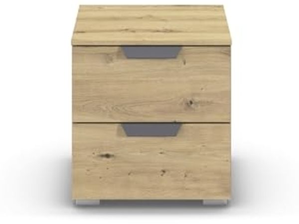 Nachtkommode >Aditio Box< in Eiche Artisan Dekor - 40x42x42 (BxHxT) Bild 4