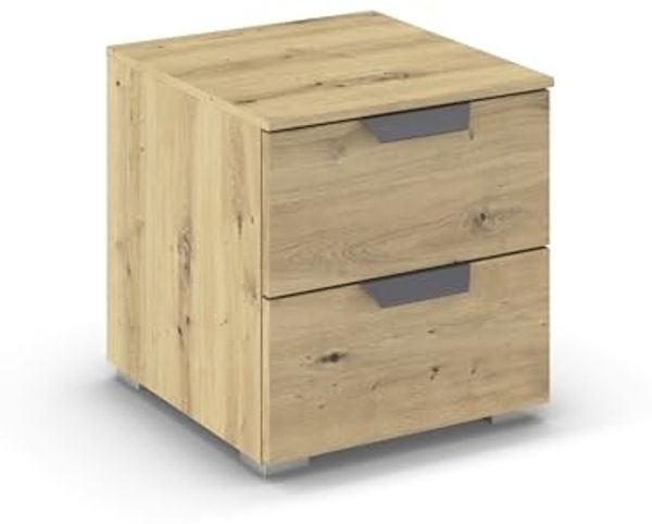 Nachtkommode >Aditio Box< in Eiche Artisan Dekor - 40x42x42 (BxHxT)