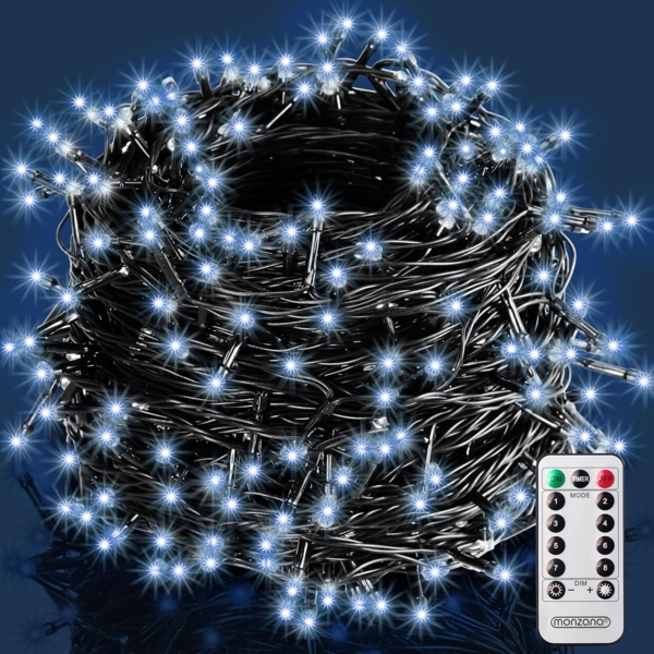 monzana Lichterkette, 200/400/600 LEDs warmweiß/kaltweiß/bunt Weihnachtsbaum