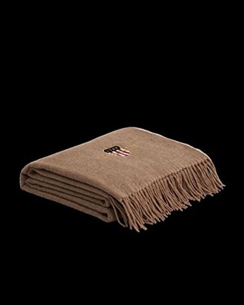 Gant Home Decke Wolle Archive Shield Throw Walnut (130x180 cm) 853093102-210