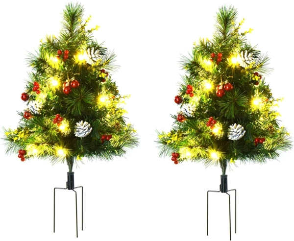 HOMCOM Künstlicher Weihnachtsbaum Weihnachtsbaum, Kiefer, 33x75 cm (BxH), grün