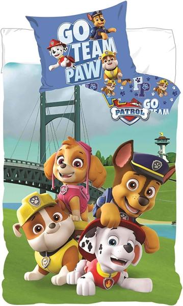 Paw Patrol - Baby Bettwäsche, Wendebettwäsche, 100x135 & 40x60 cm