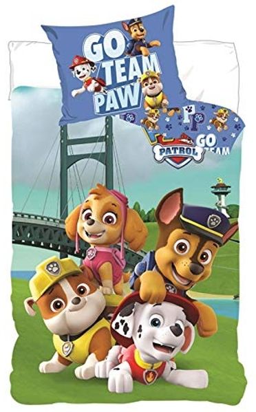 Paw Patrol - Baby Bettwäsche, Wendebettwäsche, 100x135 & 40x60 cm