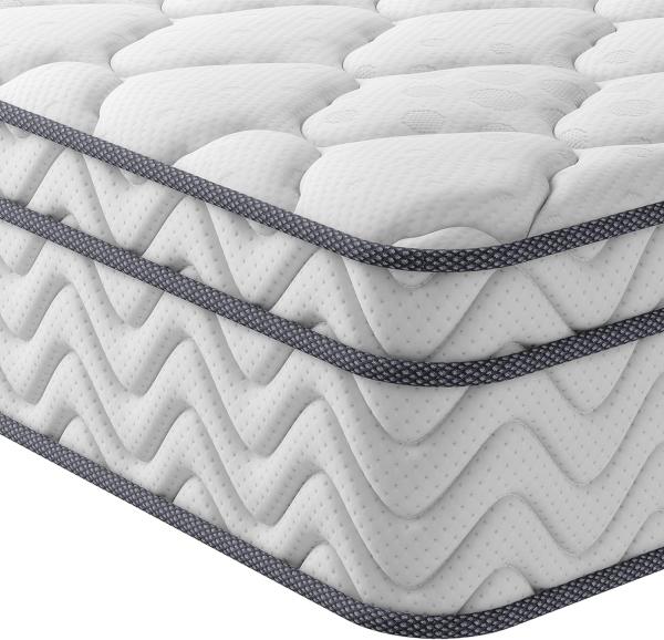 Vesgantti Matratze 90x200 7-Zonen Federkernmatratze Taschenfederkernmatratze Mittelfeste Orthopädischem Tonnentaschenfederkernmatratze (H3, Box-top 26cm) Bild 1