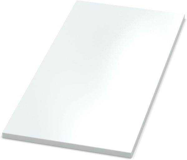Dekor Spanplatte 28mm Tischplatte weiß melaminharzbeschichtet mit ABS Kante Umleimer - Größe 50 x 90 cm - Höhe 2,8 cm - Farbe Icy White