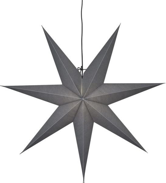 EGLO Weihnachtsstern Frozen, Dekostern für innen aus Papier zum Aufhängen, Fensterdeko in Grau, 3D Adventsstern, Wand Deko Wohnzimmer, E14 Fassung, 70 cm