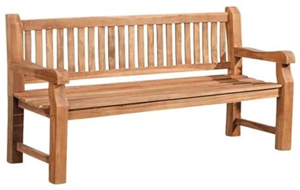 TPFGarden Gartenbank Jacky-N, Teak-Holz Sitzbank massiv Garten Bank Sprossen-Design Breite 200cm