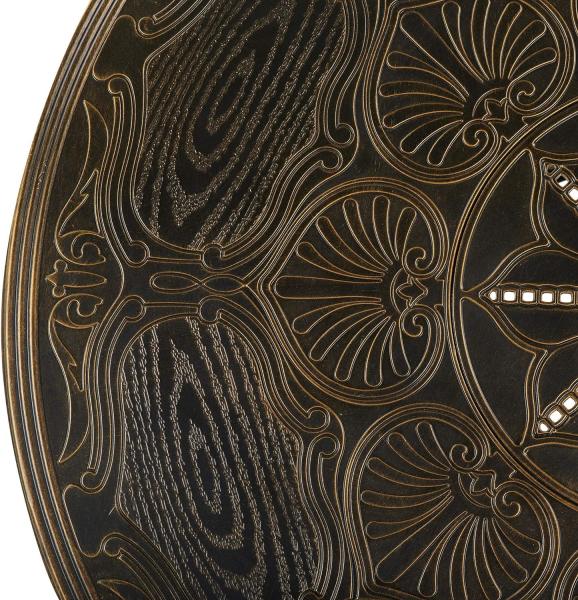 Gartentisch Set mit Schirm SAPRI Metall 100x72x100 cm Dunkelbraun Bild 7