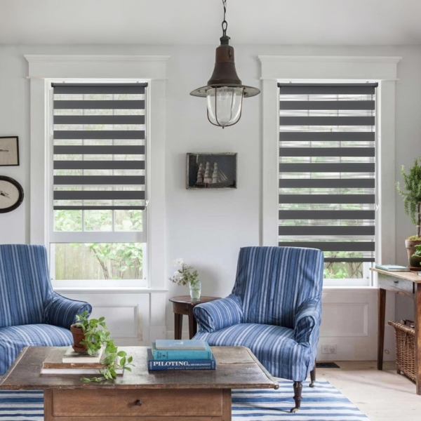 Sekey Doppelrollo Klemmfix ohne Bohren 75x100cm, Grau Bild 3