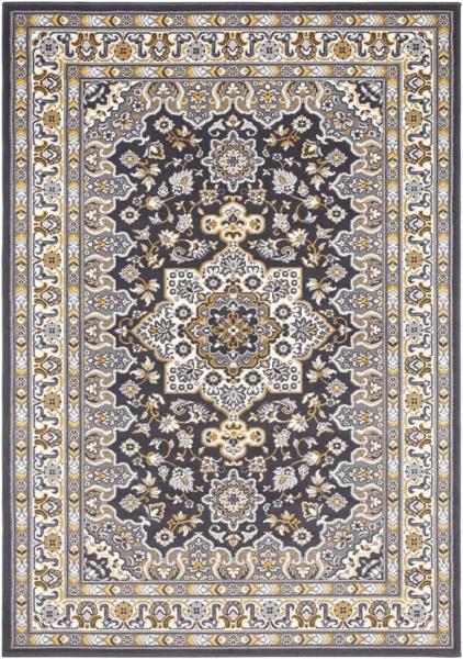 Orientalischer Kurzflor Teppich Parun Täbriz Dunkelgrau - 160x230x0,9cm