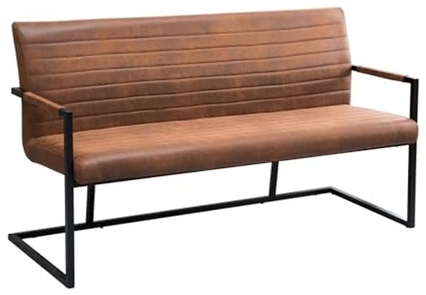 riess-ambiente Sitzbank LOFT 160cm vintage braun, mit Microfaser-Bezug