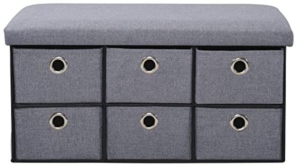 Kesper | Polsterbank, Material: Polyester, Maße: B: 76 x T: 38 x H: 38 cm, Farbe: Grau | 15950 13