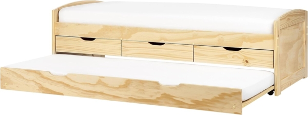 Tagesbett PETIVILLE 90 x 200 cm Holz Heller Holzfarbton