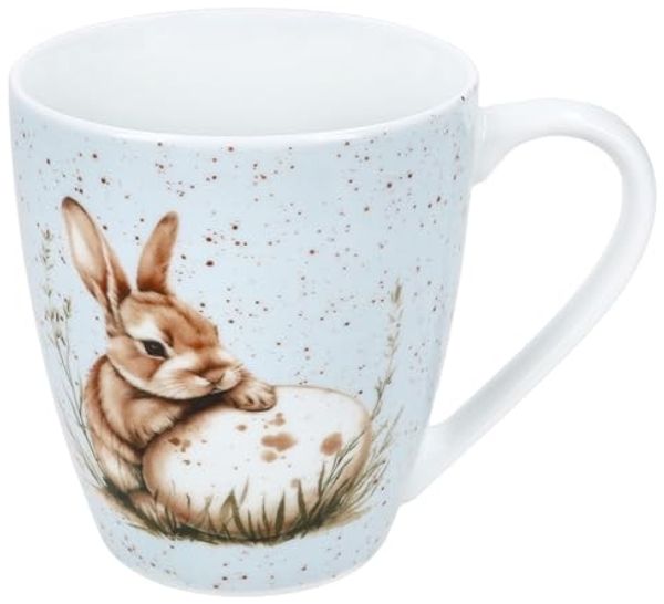Ritzenhoff & Breker Becher Ritzenhoff Kaffeebecher Bunny blau 300 ml Porzellan Hase Ostergeschirr, Porzellan