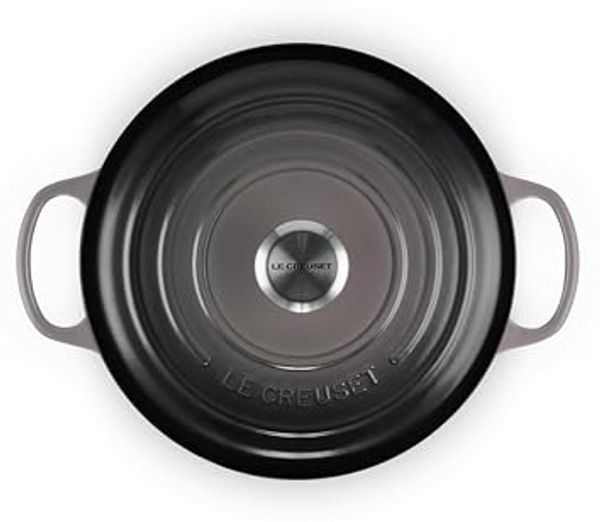 Le Creuset Signature Gusseisen-Bräter mit Deckel, Für alle Herdarten und Induktion geeignet, Rund, Flint, 26,0 cm, 5.3 Bild 2